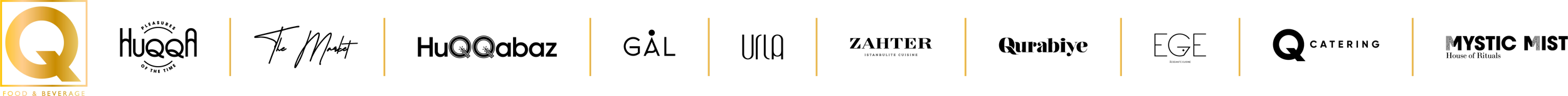 Q Food & Beverage Group Q Food & Beverage Group logo and hospitality portfolio brands